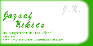 jozsef mikics business card