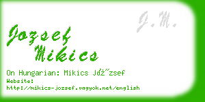 jozsef mikics business card